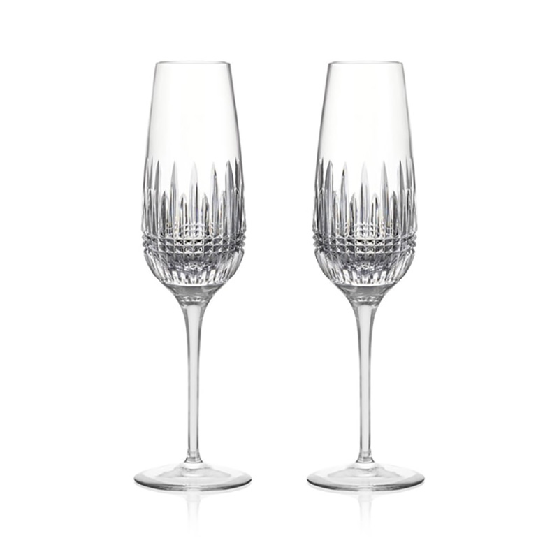 Lismore Diamond Essence Set of 2 Flutes, 315ml, Clear-0