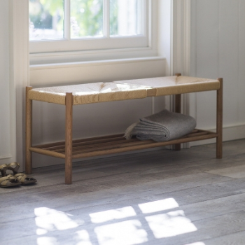 Hallway Bench, Longworth, Oak, 110cm-0