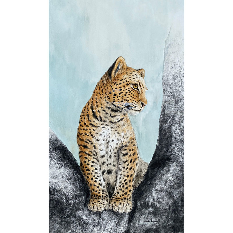 Leopard Tree Framed Print-0