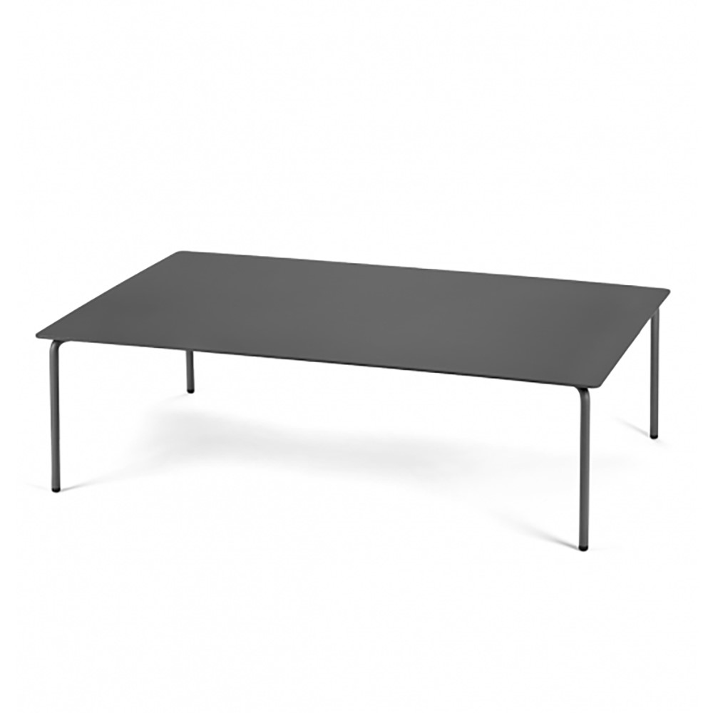 August Rectangular low table, H35 x W80 x L120cm, Black-0