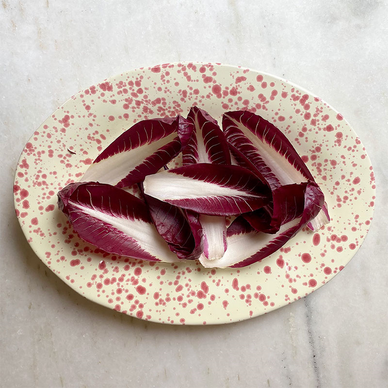 Splatter Serving Platter, 44cm, Cranberry-1