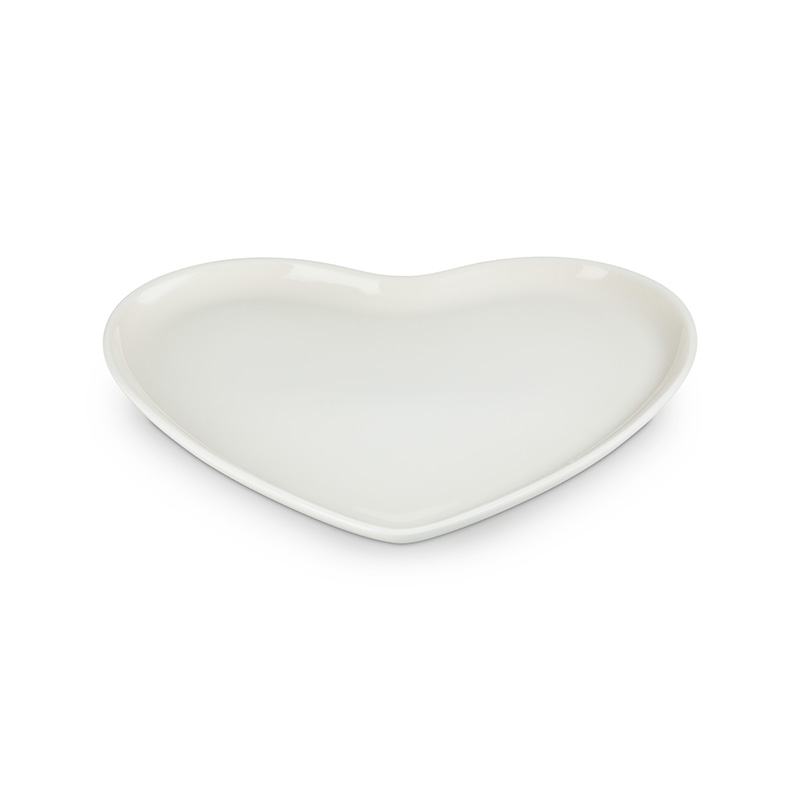 Heart Serving Platter, 32cm, Meringue-0