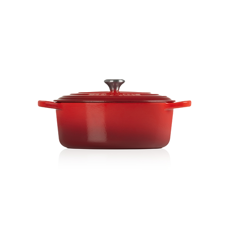 Signature Cast Iron Oval casserole, 25cm - 3 litre, Cerise-4