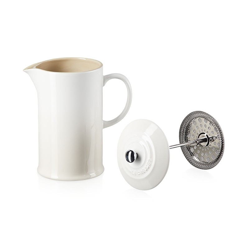 Stoneware Cafetiere, 1 litre, Meringue-4