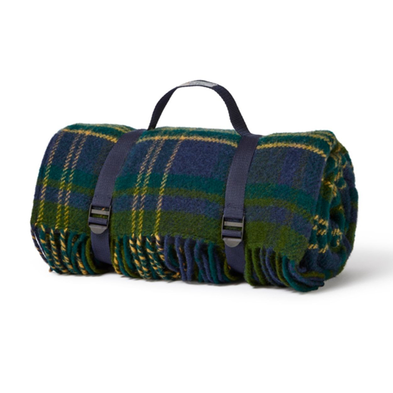 Tartan Polo Picnic Rug, 145 x 183cm, Forest-0