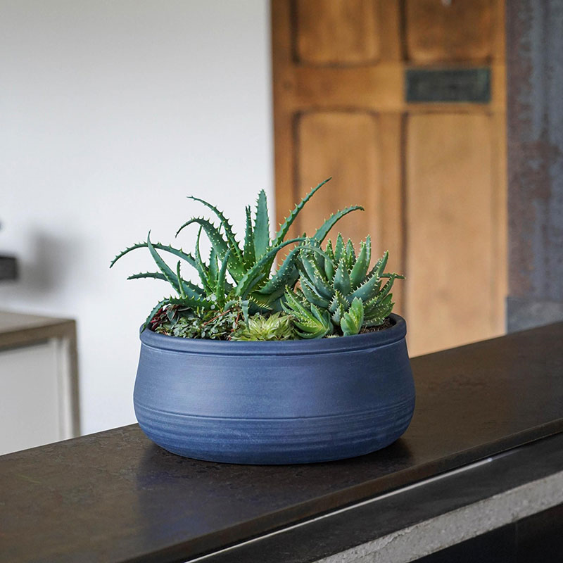 Kew Temperate House Handthrown Statement Bowl, D38cm, Azurite-2