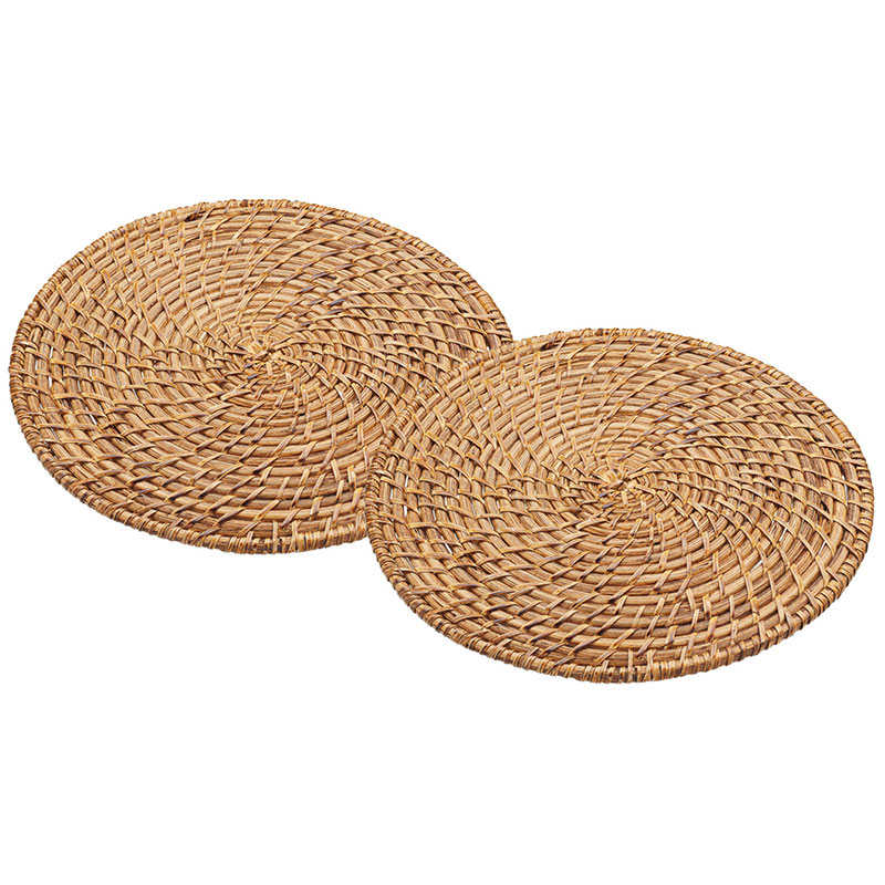 Pair of placemats, 28cm, Bamboo-0