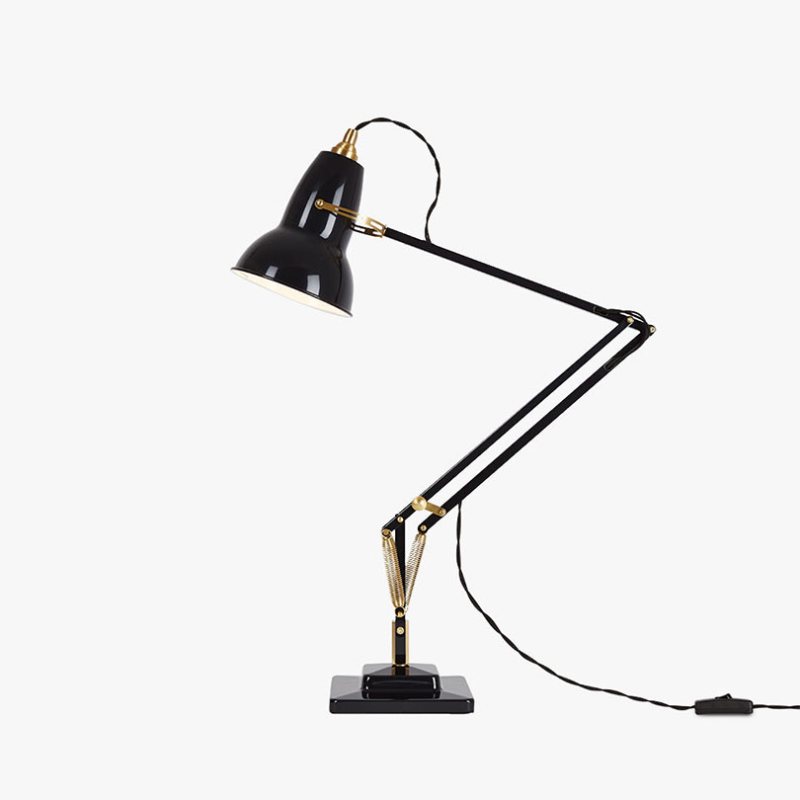 Original 1227 Brass Desk Lamp, Jet Black-1