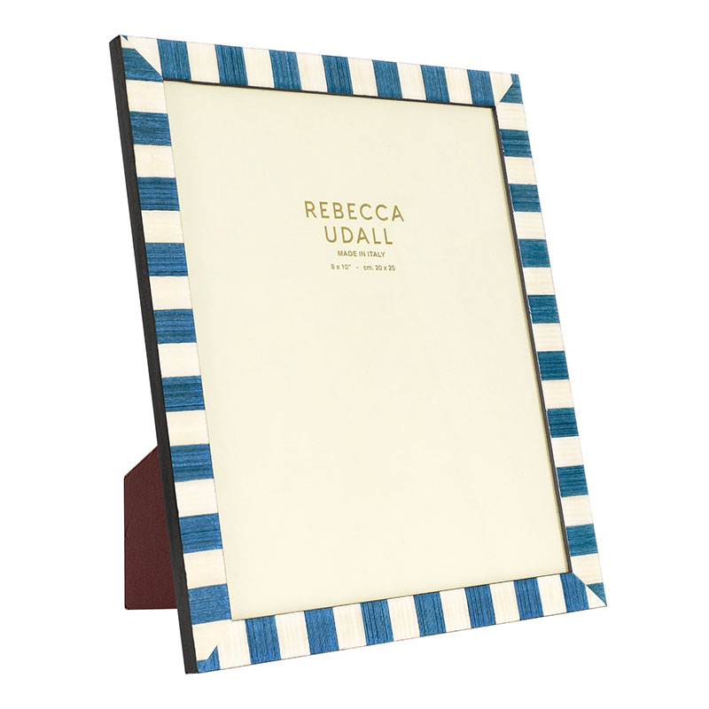 Delilah Stripe Photo Frame, 5x7", Navy-3