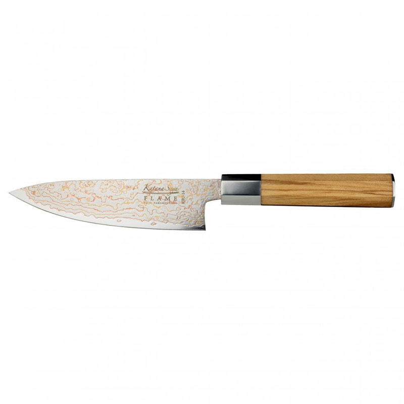 Flame Chef's Knife, 20cm, Olive Wood-0