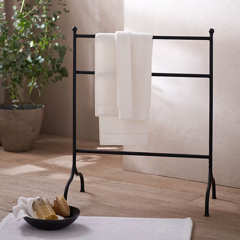 Marham Towel Rail, Black-0