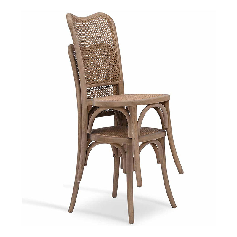 Fairlight Set of 2 Dining Chairs, Rattan-2