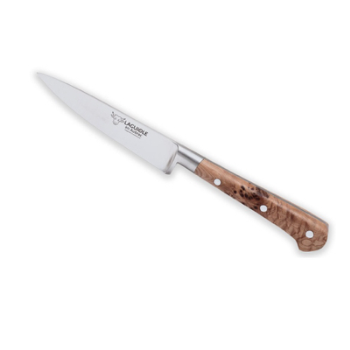 Laguiole Paring Knife, 10cm, Juniper Wood Handle-0