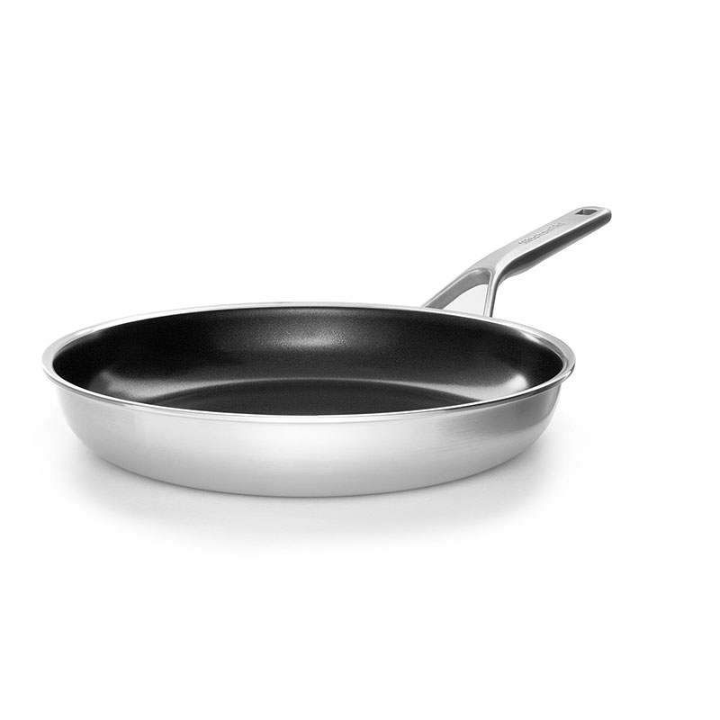 MultiPly - Ceramic Stainless Steel Non-Stick Frying Pan Set, 24cm & 28cm, Silver-1