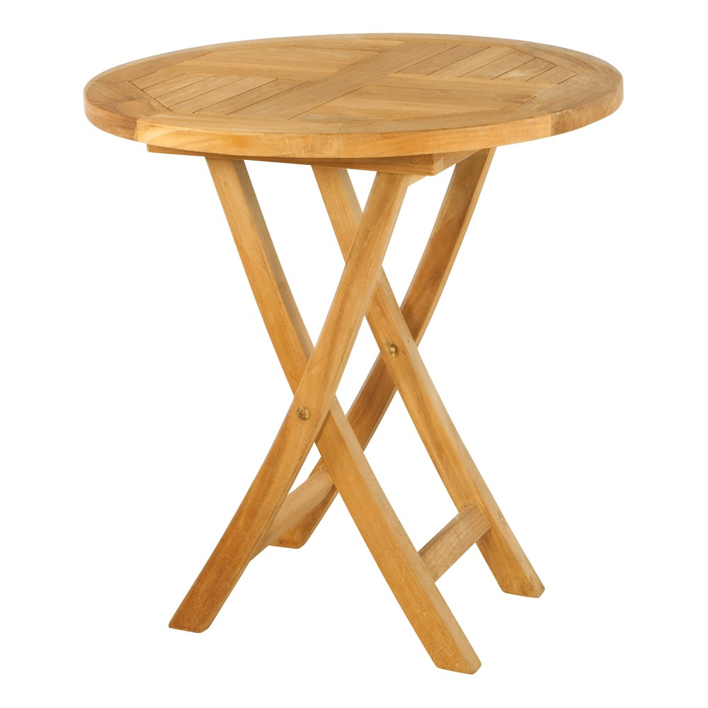 Jasmine Round Folding Table, D70cm, Teak-1