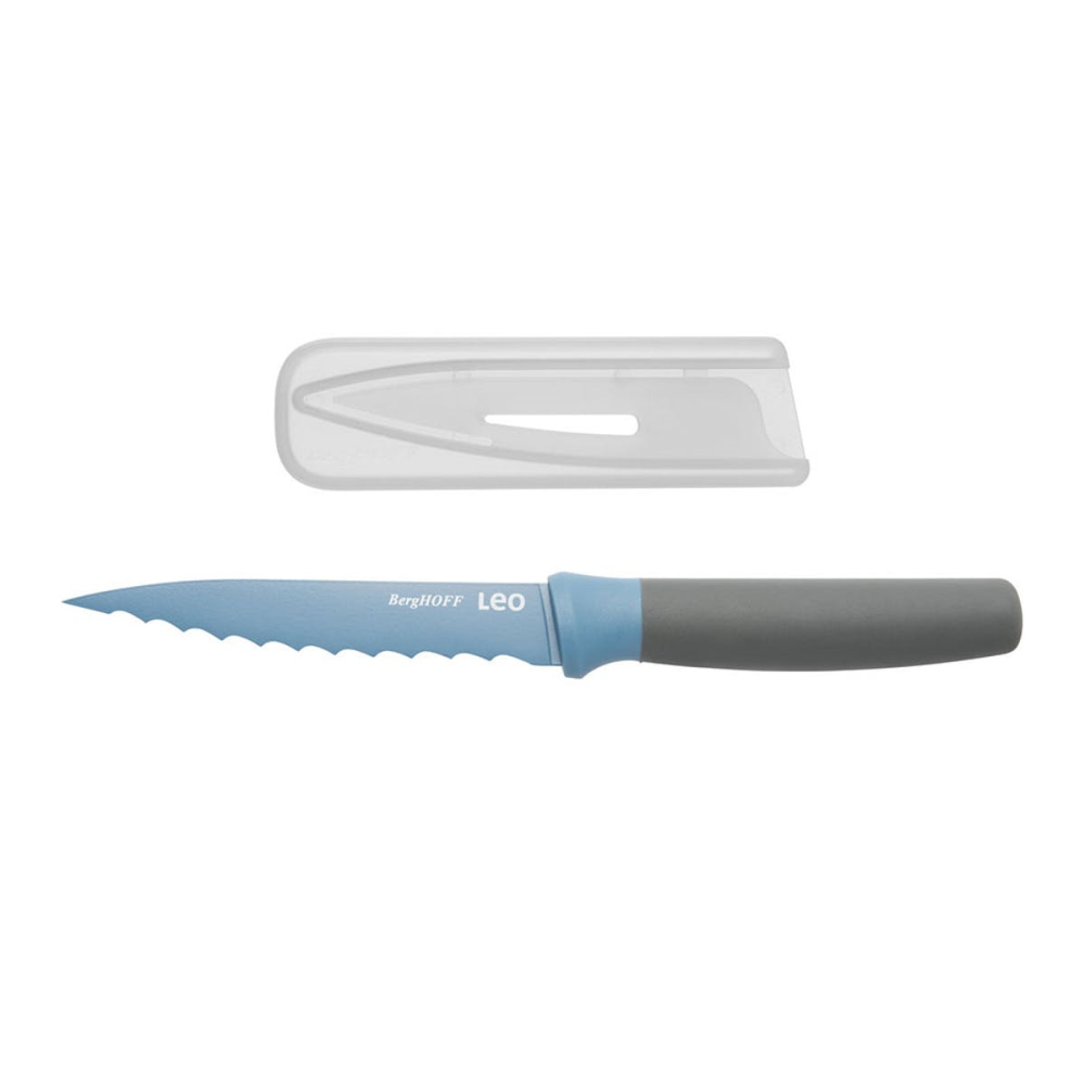 Leo, Serrated Utility Knife, 11,5cm, Blue, Blue-2