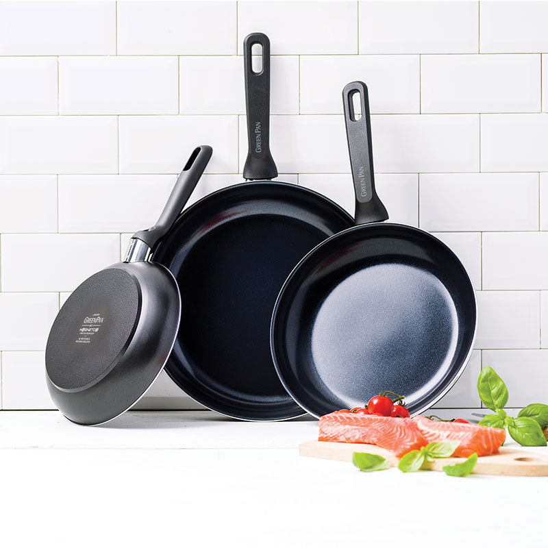 Memphis Non-Stick Frying Pan Set, Black-1