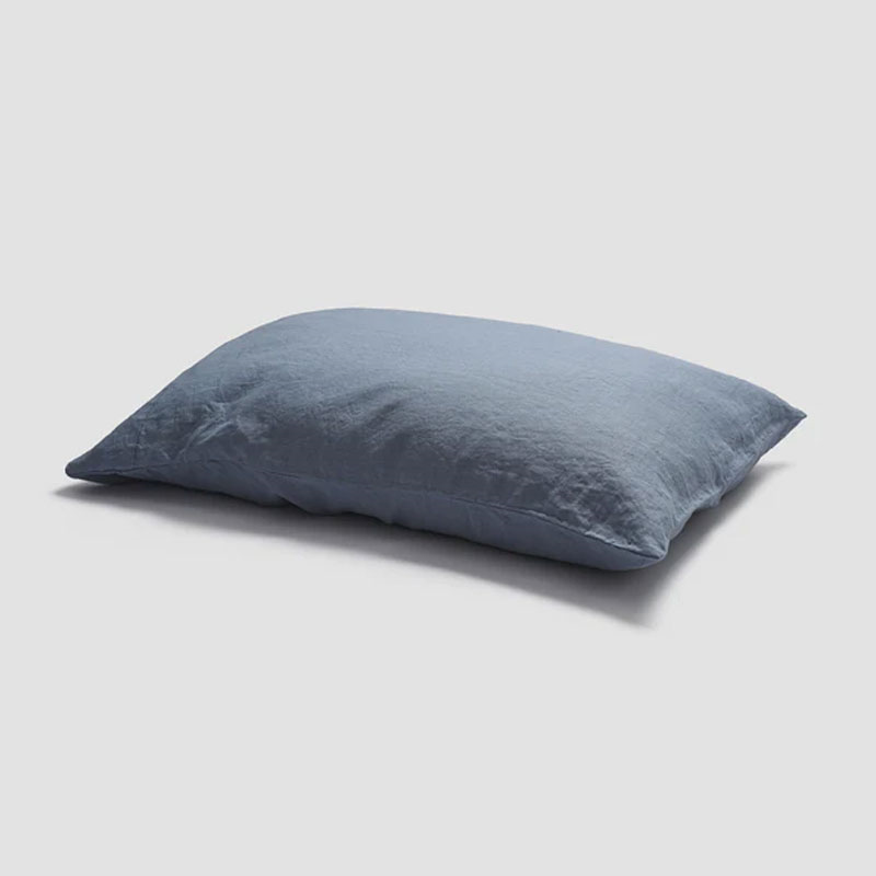 Linen Pillowcases, Standard, Dusk Blue-0