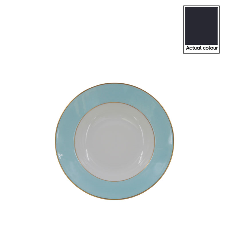 Sous Le Soleil Soup Plate, D22.5cm, Matt Gold Classic Night Blue-0