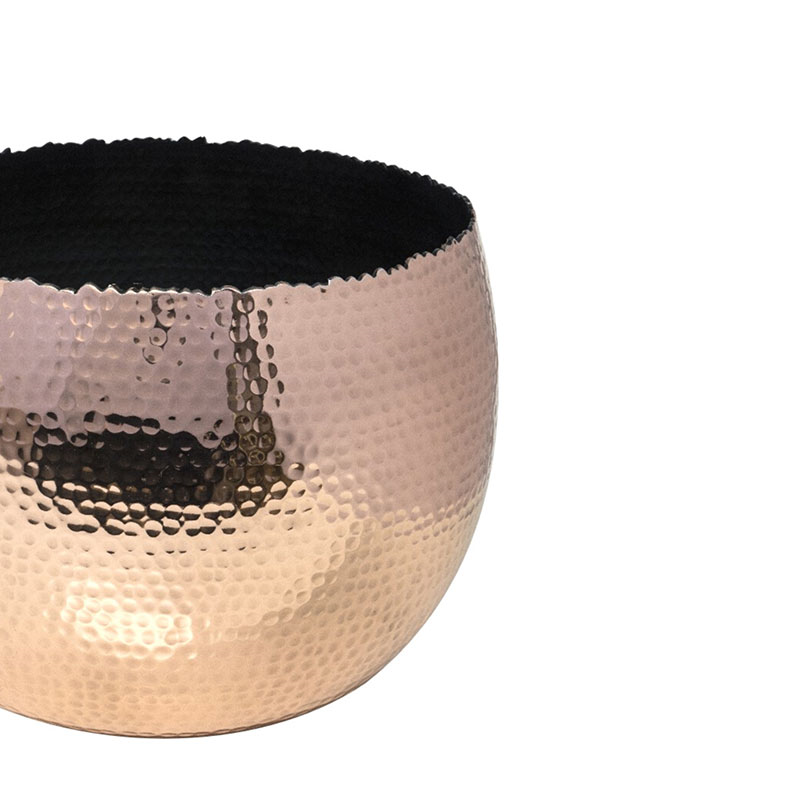 Hammered Bowl planter, H21 x W30 x D30cm, Copper-4