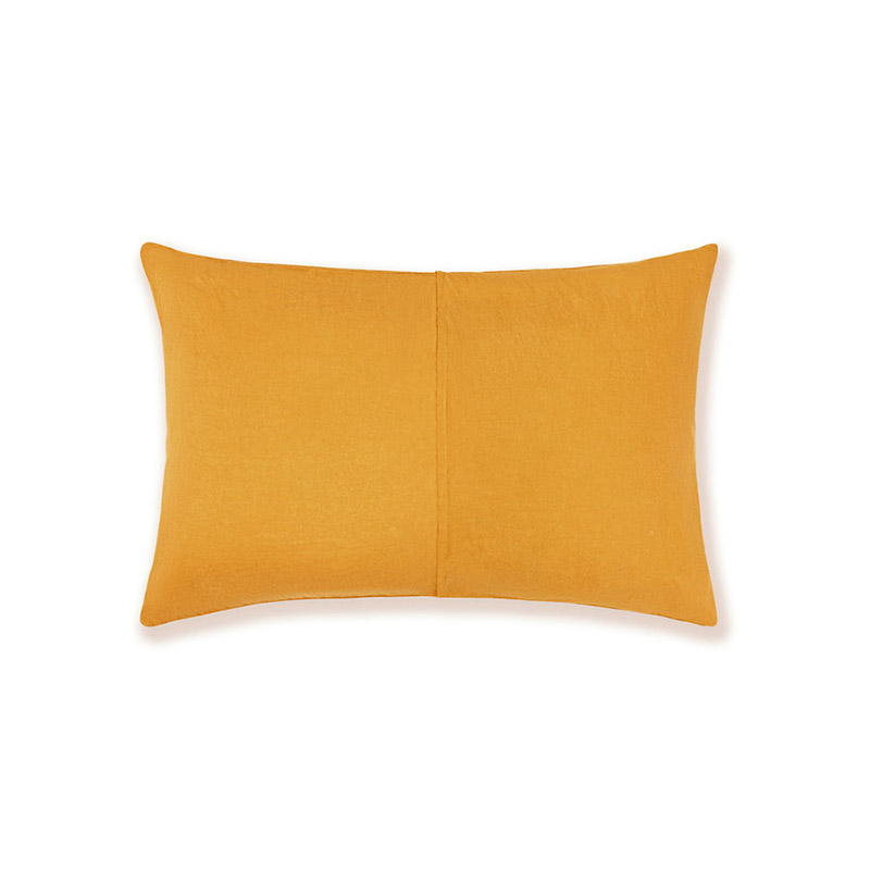 Linen Pair of Standard Pillowcases, Ochre-2