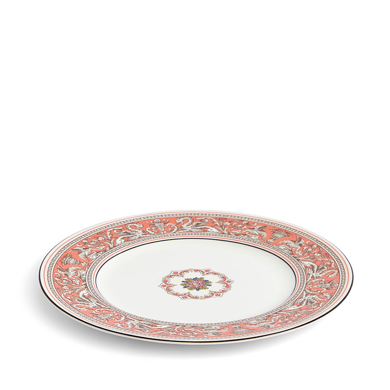 Florentine Plate, D27.3cm, Salmon-0