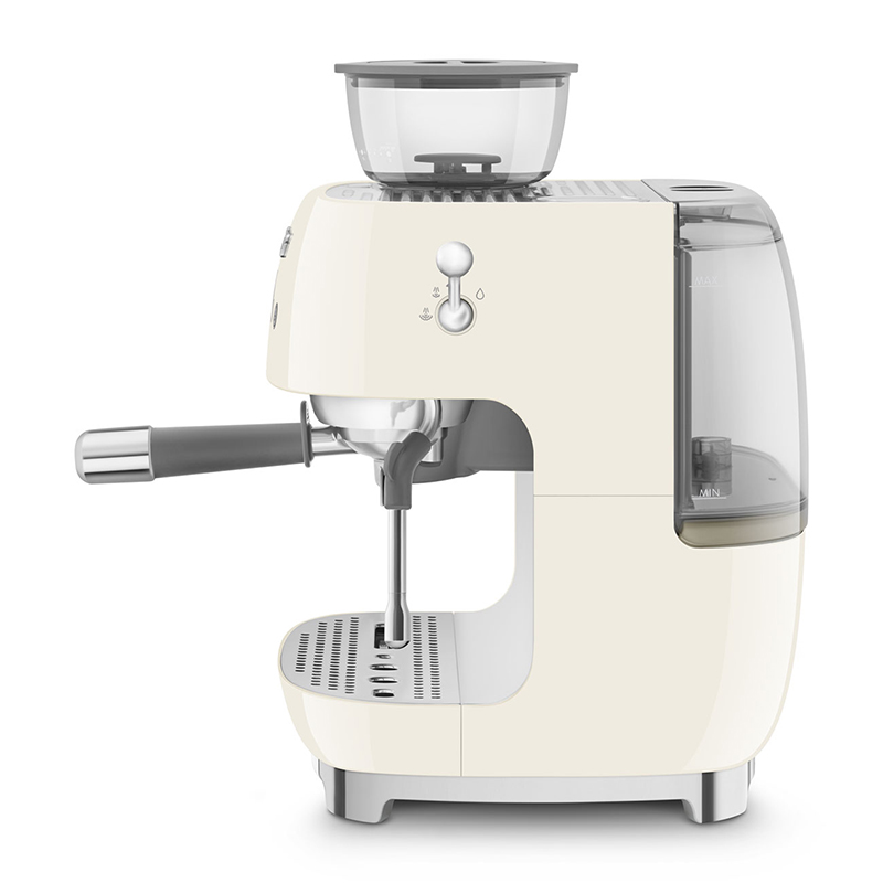 Espresso Coffee Machine with Grinder, Cream-1