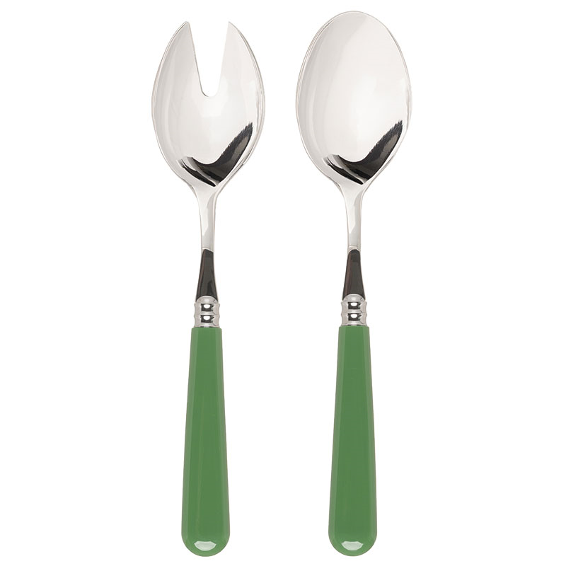 Salad Server Set, Green-0