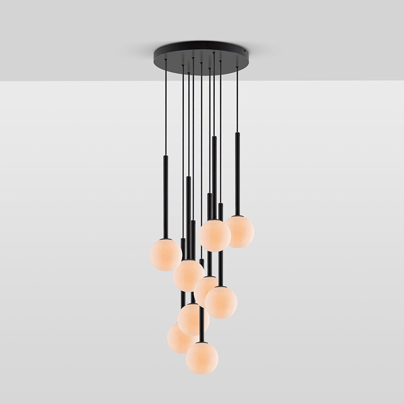 Globe Cluster Pendant Light, H99cm, Charcoal-2