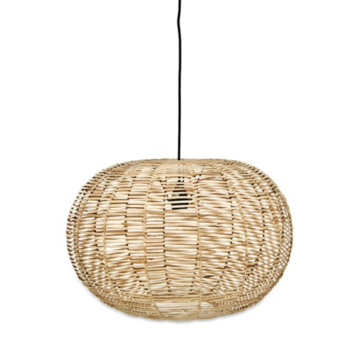 Noko Round Wicker Pendant, D35cm, Natural-3