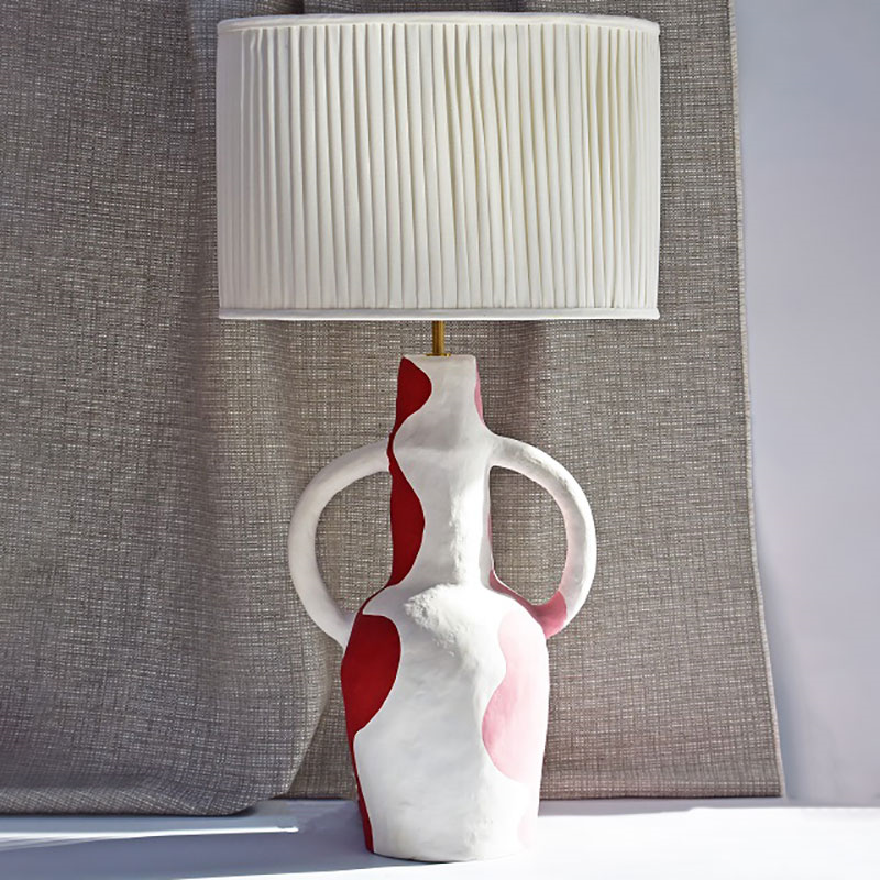 Rumba Charleston Table Lamp, H54cm, Red & White-0