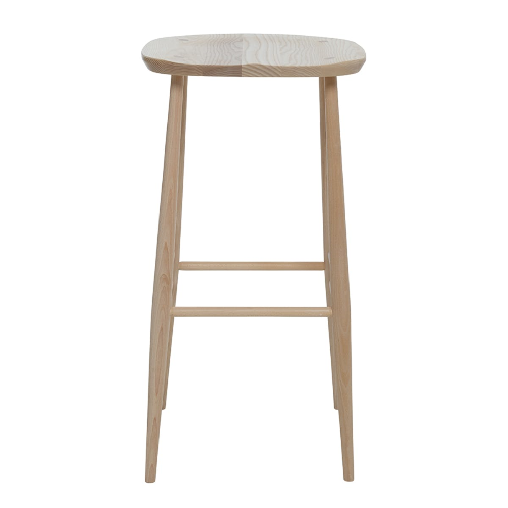 Originals Bar Stool, L.Ercolani by Ercol, H75 x W39 x D37cm, Natural-1