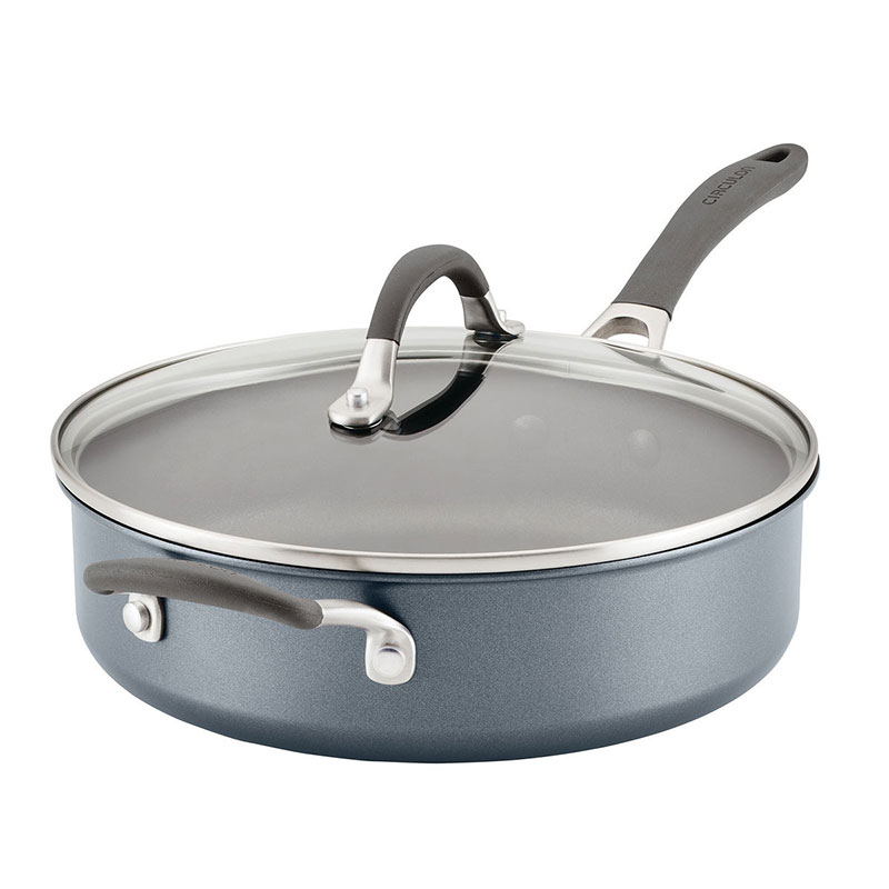 A1 Non-Stick Saute Pan with Lid, Grey-0