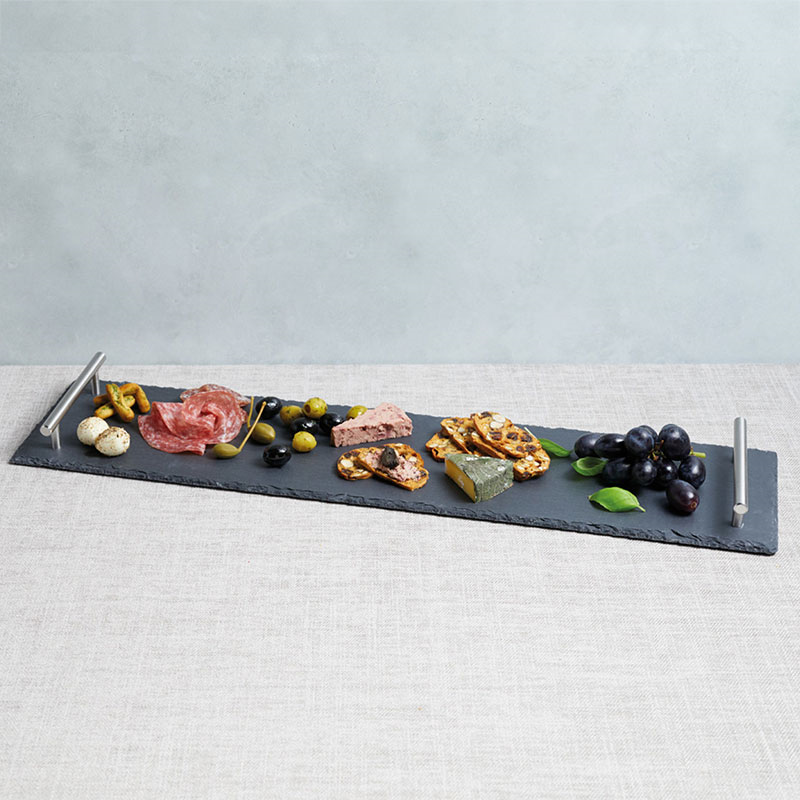 Serving platter with handles, 60 x 15cm, Slate-2