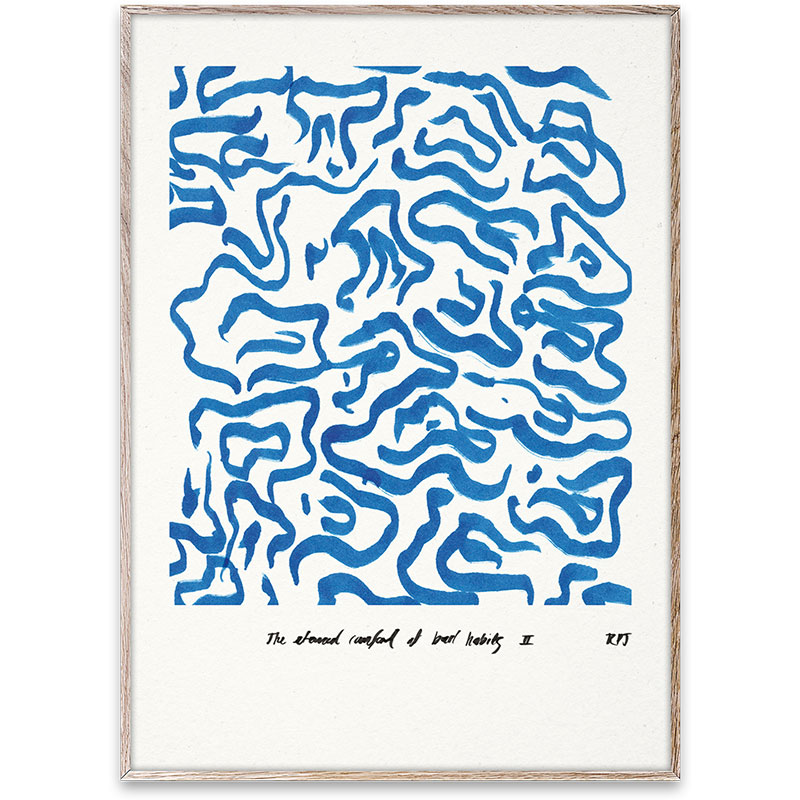 Comfort Framed Print, 70 x 100cm, Blue-0