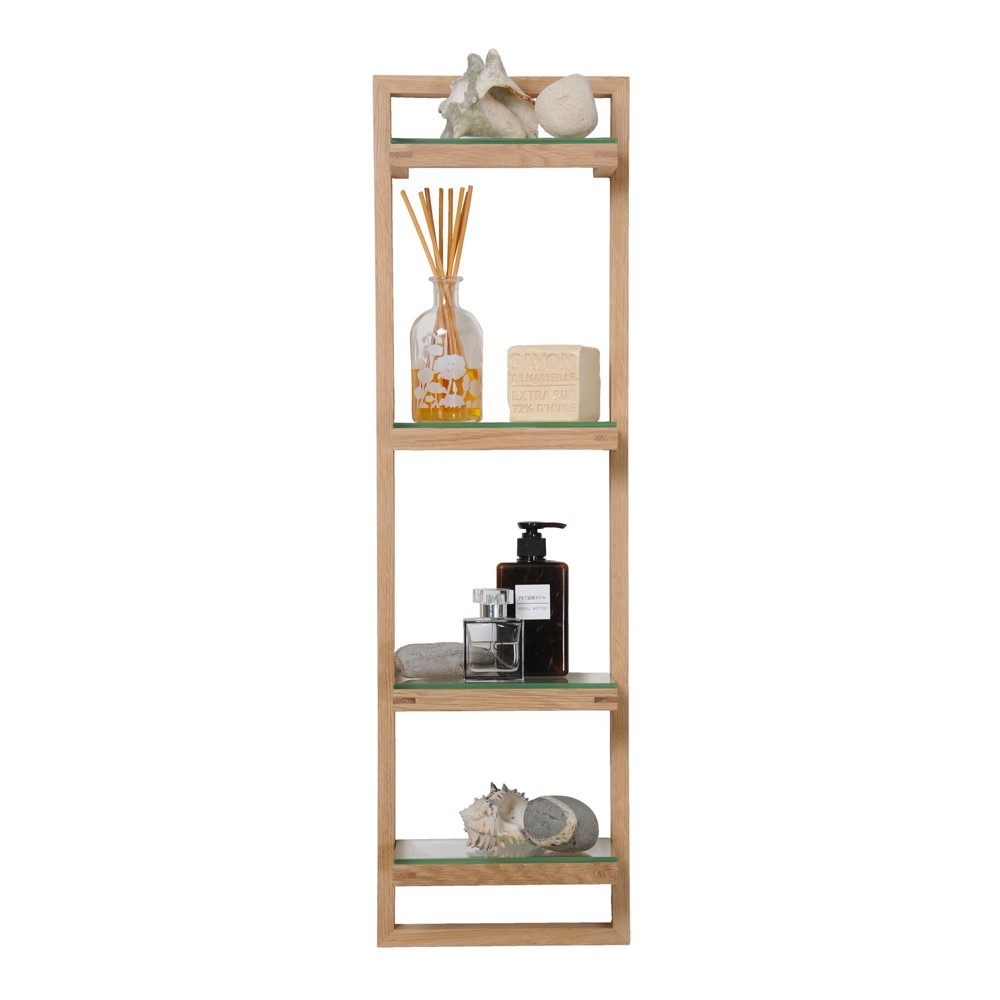 Zone Wall shelf, H80 x W24 x D12cm, Natural-1