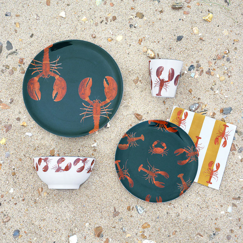 Lobster Melamine dinner plate, 25.4cm-1