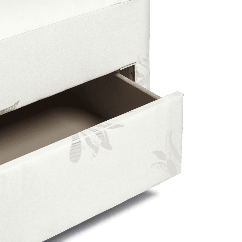 Deluxe bed 4 drawer, double, White-6