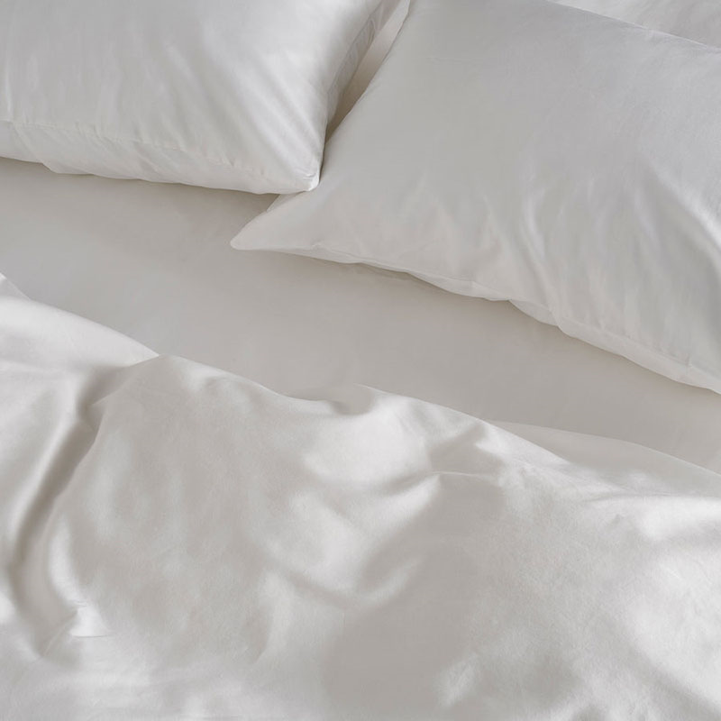 Luxe Cotton Pair of Standard Pillowcases, Snow-1