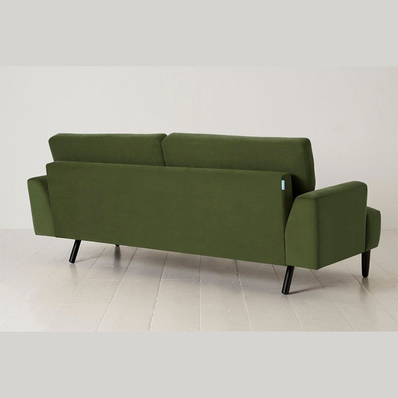 Model 05 3 Seater Velvet Sofa, Vine-2