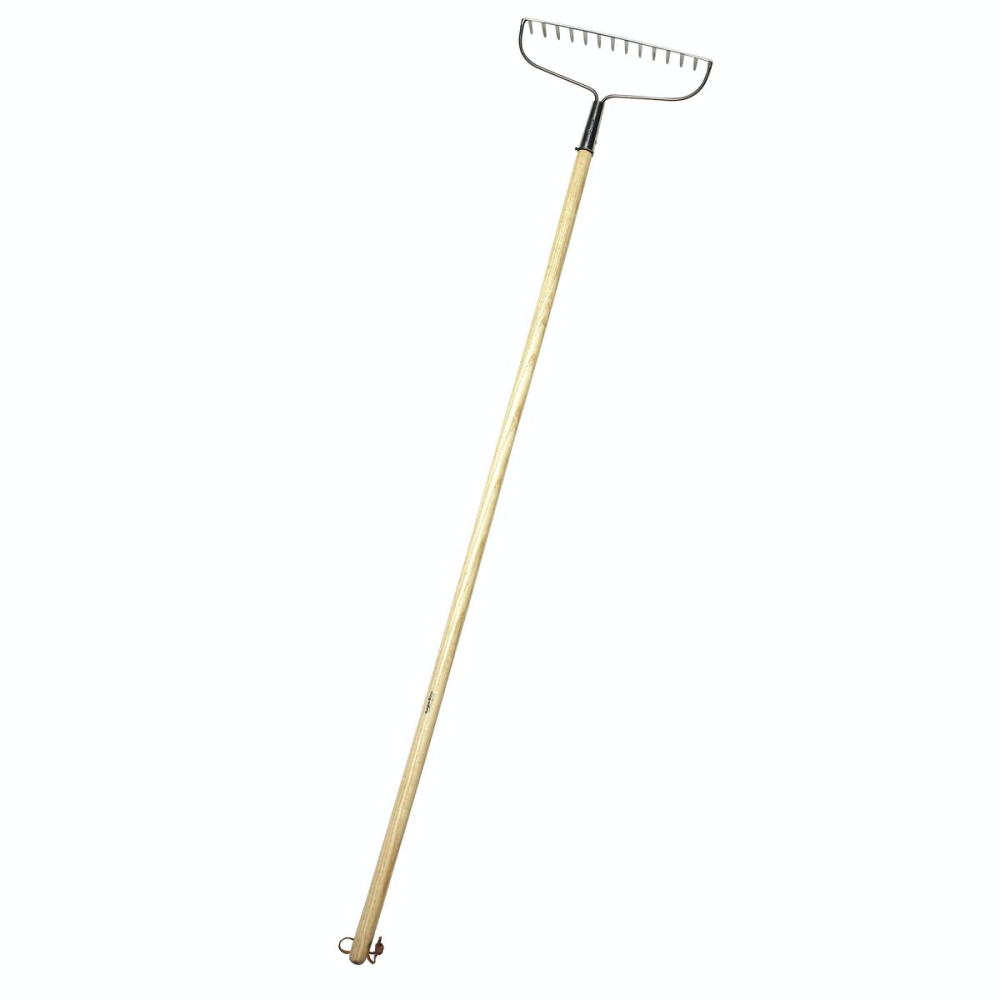 Stainless Steel Ground Rake, Silver/Natural-0