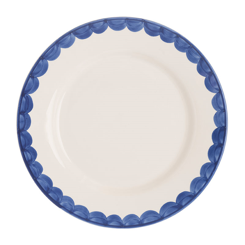 Scallop Set of 2 Dinner Plates, D28cm, Blue-1