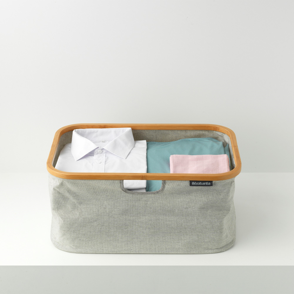 Foldable Laundry Basket, 40 Litre, Grey-0