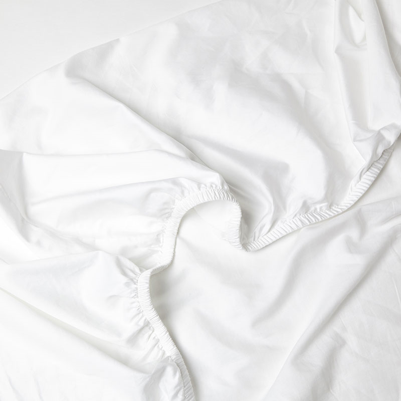 Perfect Percale  Fitted Sheet, Superking, White-0