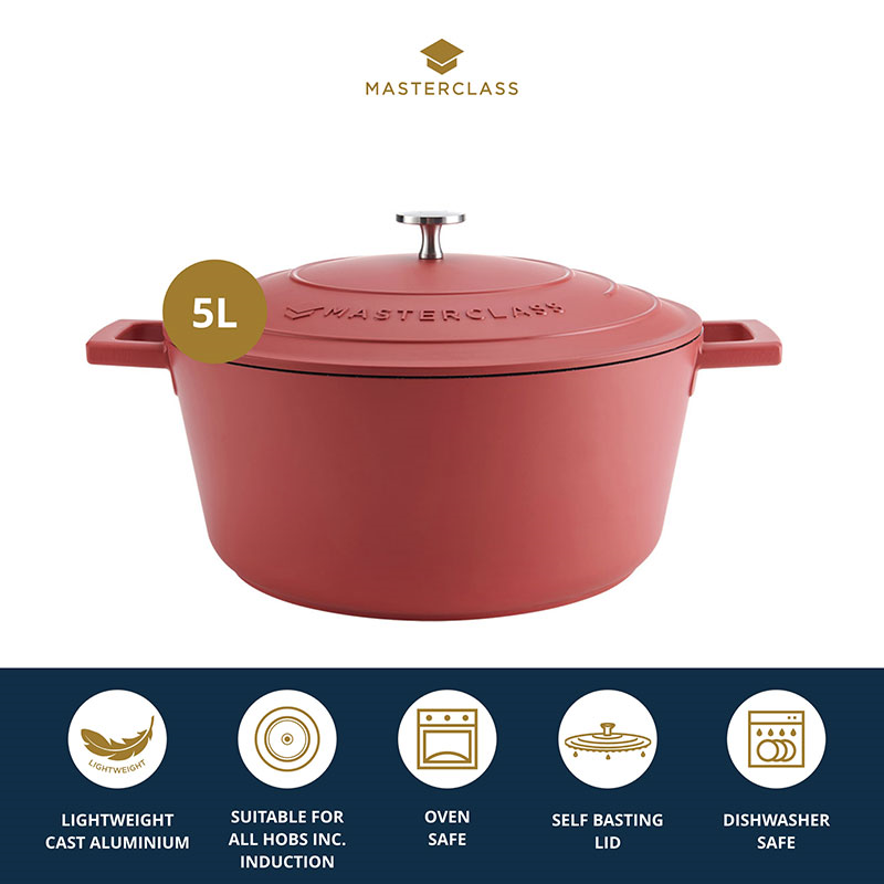 Casserole Dish, 5L, Red-7