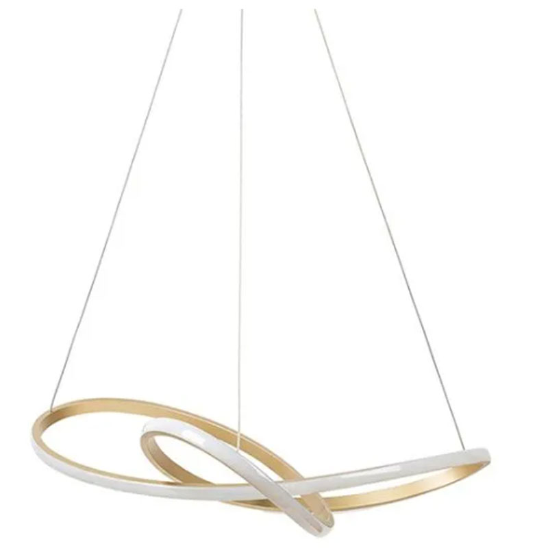 Ribbon LED Ceiling Pendant, H15cm, Satin Gold-2