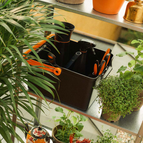 Urban Gardening Tool Box, H17.5 x L34.9 x W31.4cm, Black and Orange-0