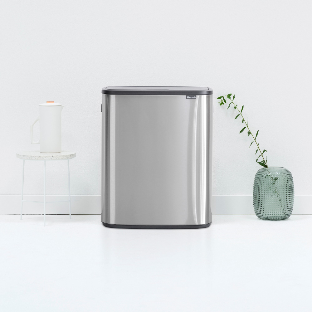 Bo Touch bin, 30 litre, Matt Steel Fingerprint Proof-2