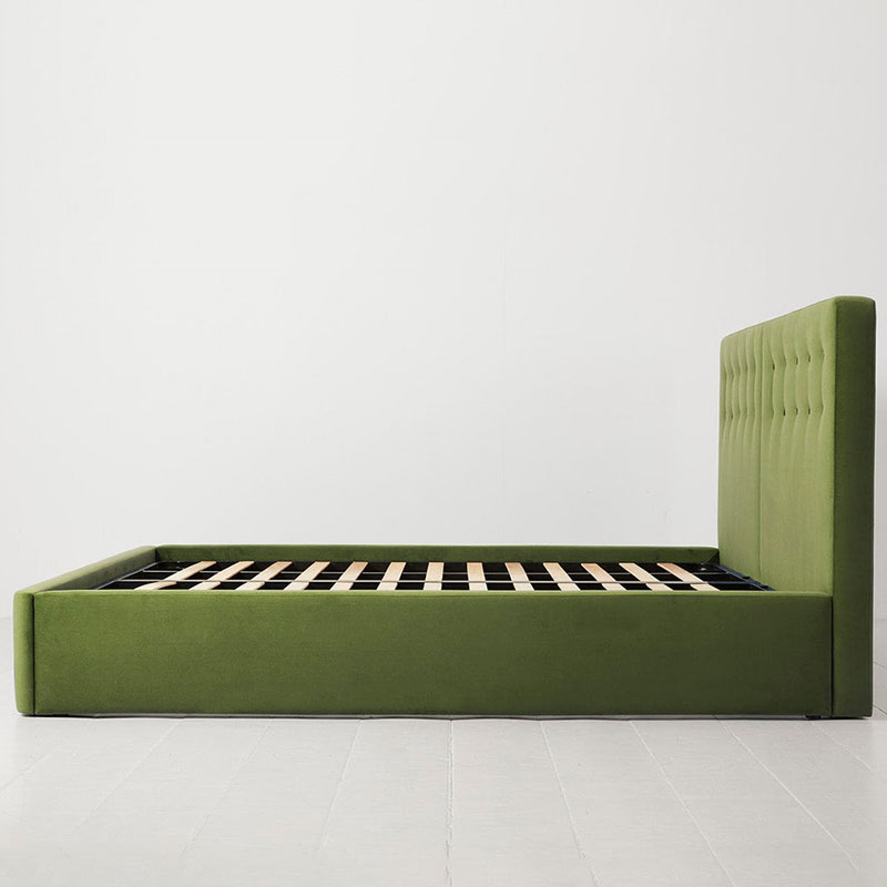 Bed 01 Velvet Super King Size Frame, Vine-2