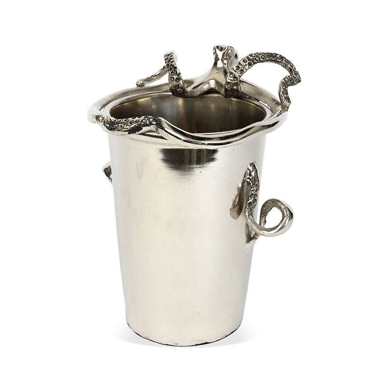 Octopus Ice Bucket, D20 x H24cm, Silver-1